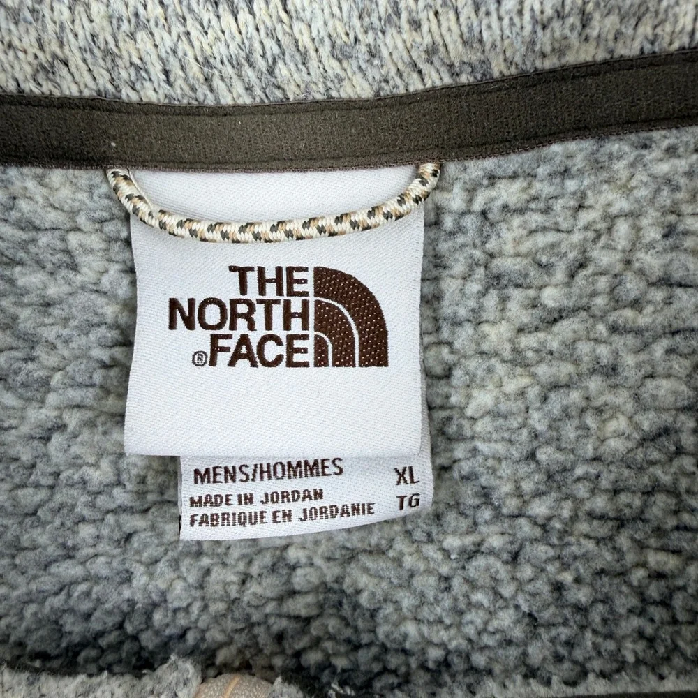 The North Face Mens Gordon Lyons Full Zip Fleece Jacket Gray Tan XL NF0A33R5